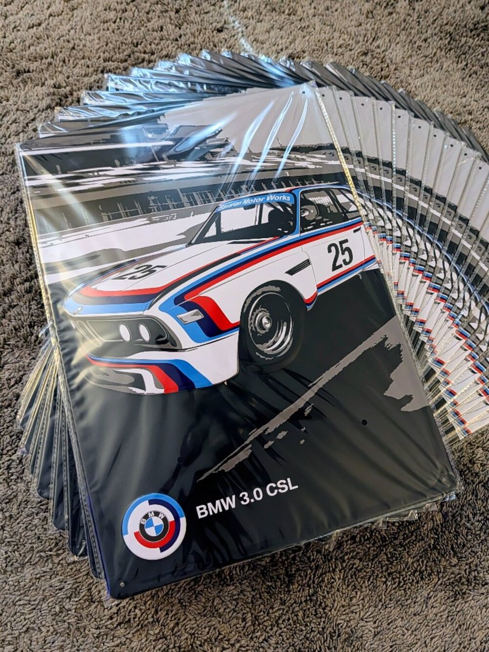 LOT OF 20 Genuine OEM BMW Motorsport 3.0 CSL Heritage Metal Signs 80232445949
